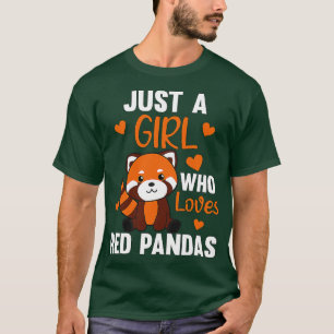 Red Pandas Girl Liebe Red Panda Kawaii T-Shirt