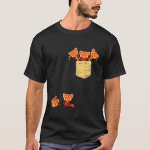 Red Pandas in Pocket Phantastisch Panda Bären Tier T-Shirt