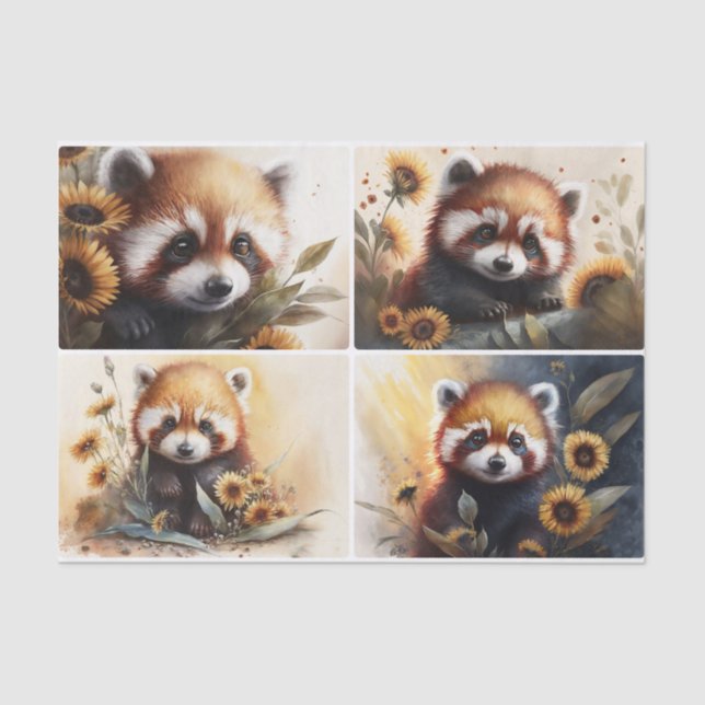 Red Pandas Seidenpapier (Vorderseite)