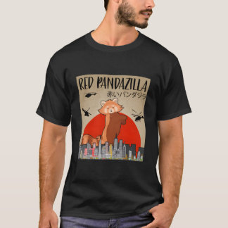 Red Pandazilla Dancing Panda For Panda T-Shirt