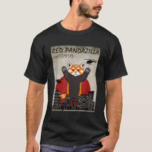 Red Pandazilla Red Panda japanischer Stil T-Shirt