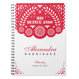 Red Papel Picado Mis Quince Años Notizblock