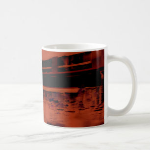 Red Paris Nacht. Coole verschwommene Bewegung Kaffeetasse