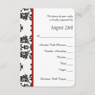 Red Parisian Eiffelturm UAWG Wedding Card RSVP Karte