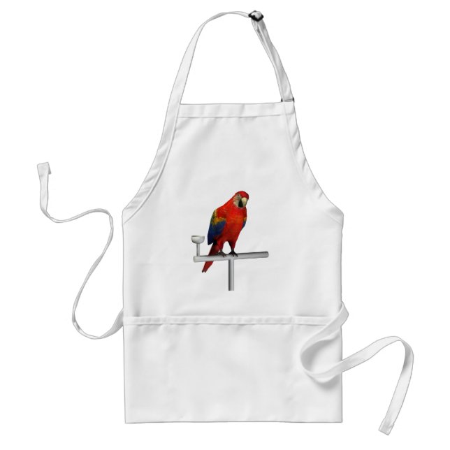 Red Parrot Scarlet Macaw Schürze (Vorne)