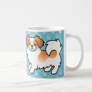 Red Parti-color Tibetisch-Spanischer Cartoon Dog Kaffeetasse