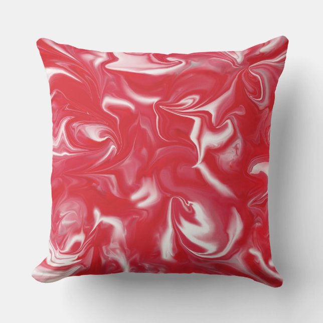 Red Passion Abstrakt Pillow Kissen (Vorderseite)