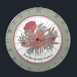 Red Pastel Blume Floral Personalisieren Dartscheibe<br><div class="desc">Red Pastel Blume Floral Family Personalize Dart Board ist eine schöne Ergänzung zu Ihrer Zuhause-Spiel-Dekoration. Personalisieren Sie es mit Ihrem Namen oder Ihrer Familie</div>