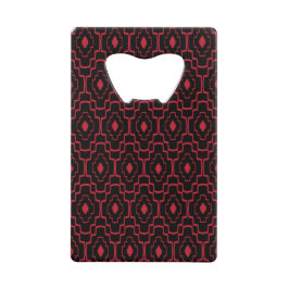 Red Pattern Kreditkarte Flaschenöffner