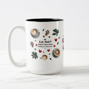Red Paw Print Coffee Cup Zweifarbige Tasse