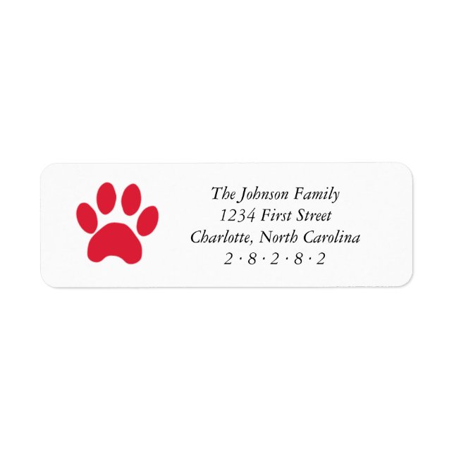 Red Paw Print Holiday (Vorne)
