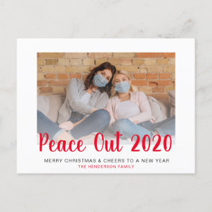 Red Peace Out 2020 Foto Weihnachten Neues Jahr