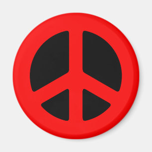 Red Peace Sign Magnet
