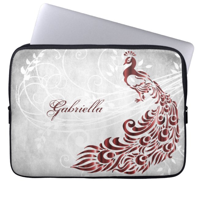Red Peacock Personalisierter Laptop-Sieb Laptopschutzhülle (Vorderseite)