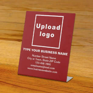 Red Pedestal Sign für Geschäftsinformationen Sockelschild