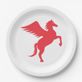 Red Pegasus Pappteller
