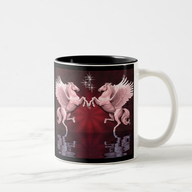 Red Pegasus Reflections Kaffeezubereitung Tasse (Rechts)