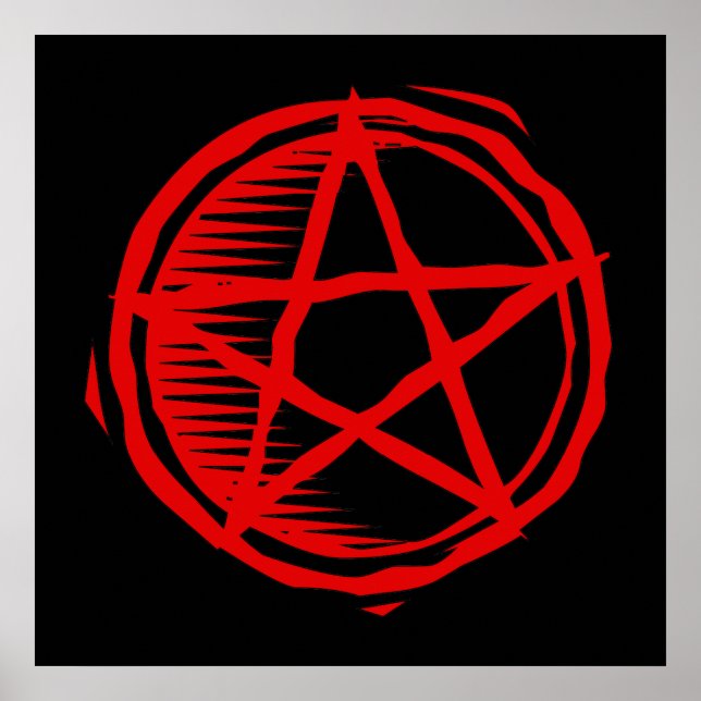 Red Pentagram Poster (Vorne)
