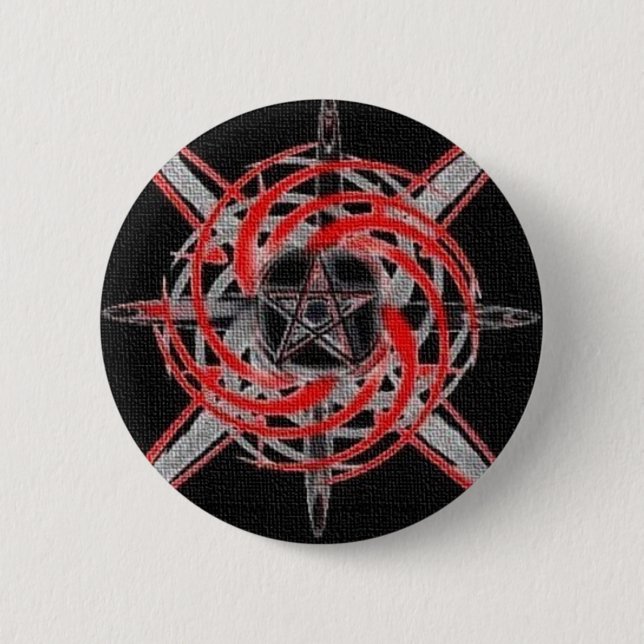Red Pentagramm Button (Vorderseite)