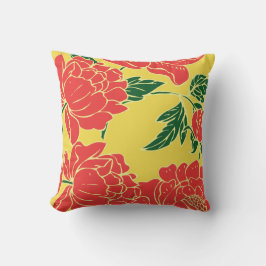 Red Peonies Kissen