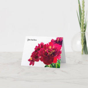 Red Peony Folded Grußkarte Karte
