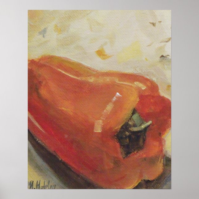 Red Pepper Chili Küche Rezept Poster (Vorne)