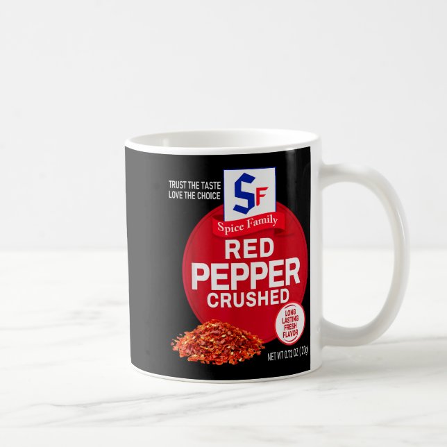 Red Pepper Crushed Halloween Sce Costume Group Mat Kaffeetasse (Rechts)