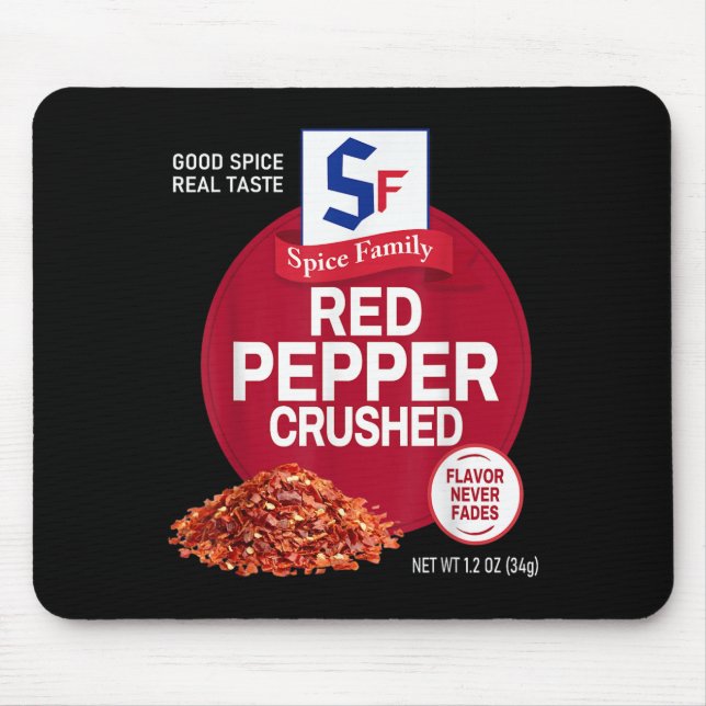 Red Pepper Crushed Sce Group Family Matching Hallo Mousepad (Vorne)