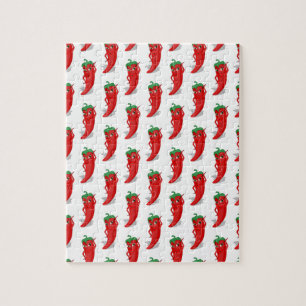 Red Pepper Diva Cartoon Pattern