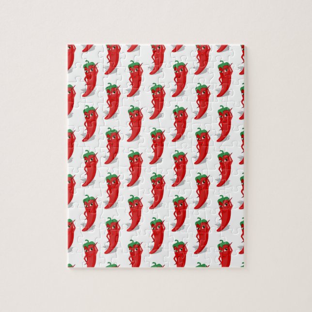Red Pepper Diva Cartoon Pattern (Vertikal)