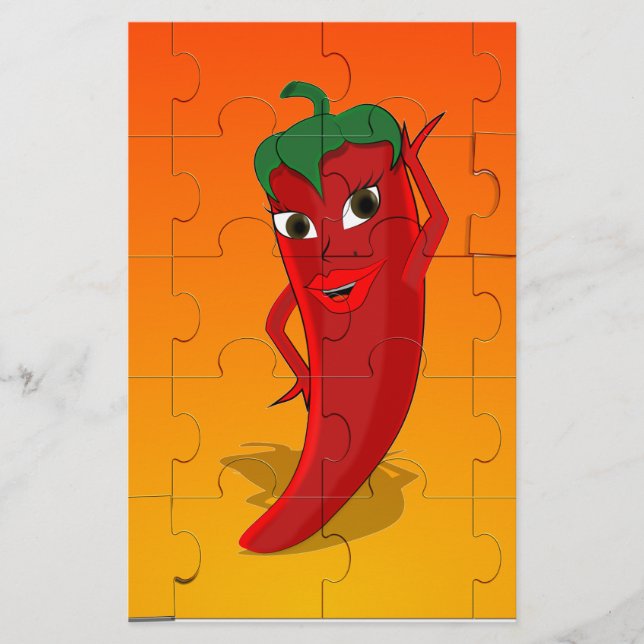 Red Pepper Diva Jigsaw Puzzle (Vorderseite)