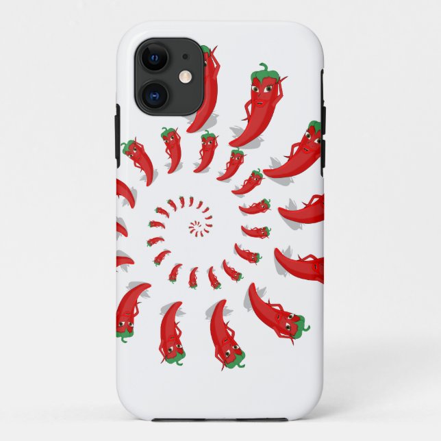 Red Pepper Diva Spiral Case-Mate iPhone Hülle (Rückseite)