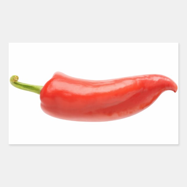Red Pepper Rechteckiger Aufkleber (Vorderseite)