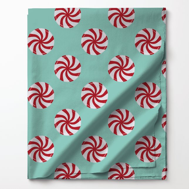 Red Peppermint Candy Turquoise Stoff (Von Creator hochgeladen)