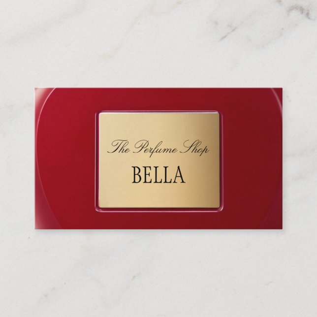 Red Perfume Shop Business Card Visitenkarte (Vorderseite)