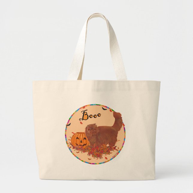 Red Persian Cat Halloween Jumbo Stoffbeutel (Vorne)