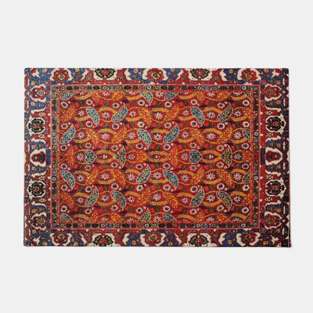 Red Persian Ethnic Oriental Rug  Fußmatte (Vorderseite)