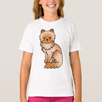 Red Persian Niedlich Cartoon Cat Illustration