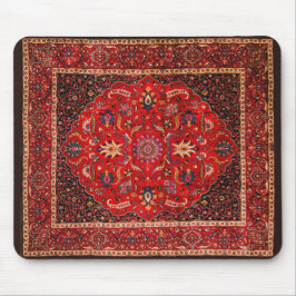 Red Persian Rug aus Mashhad Mousepad