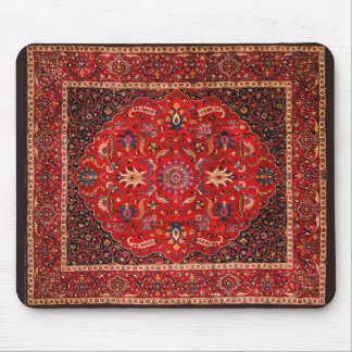 Red Persian Rug aus Mashhad Mousepad