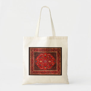 Red Persian Rug aus Mashhad Tragetasche