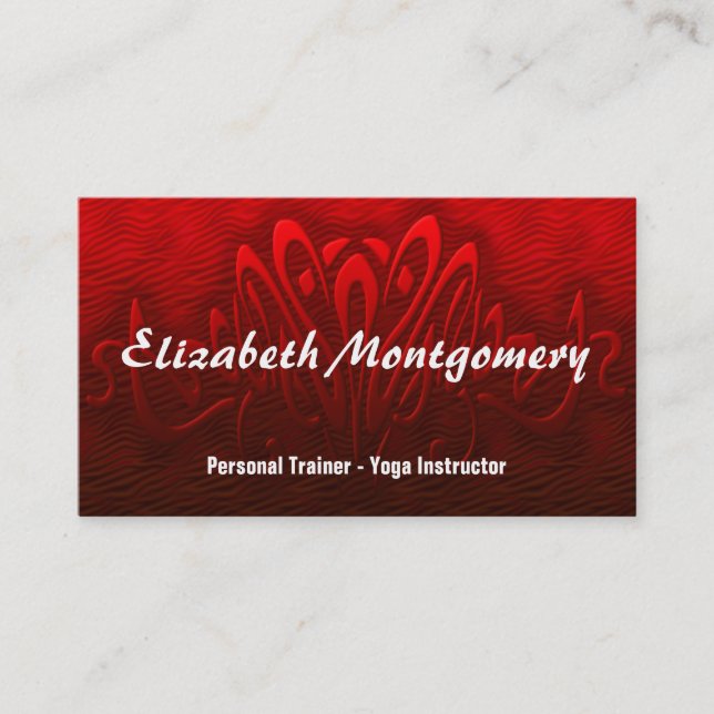 Red Personal Trainer Termin Business Card (Vorderseite)