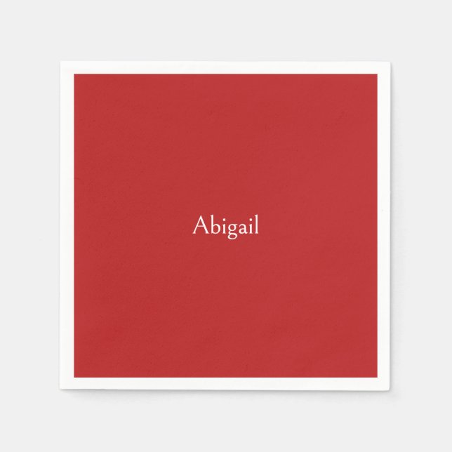 Red Personalisiert Baby Dusche Serviette (Vorderseite)