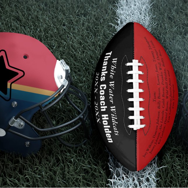 Red Personalisiert Coaches Name Teammitglieder Jah Football (Von Creator hochgeladen)