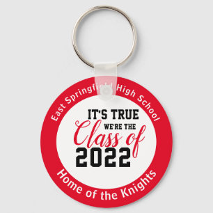 Red Personalisiert High School Class 2022 Schlüsselanhänger