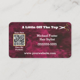 Red Personalisiert QR-Code Business Card Visitenkarte