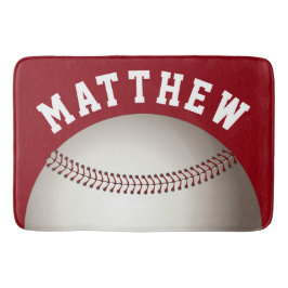 Red Personalisiert Sports Baseball Design Badematte