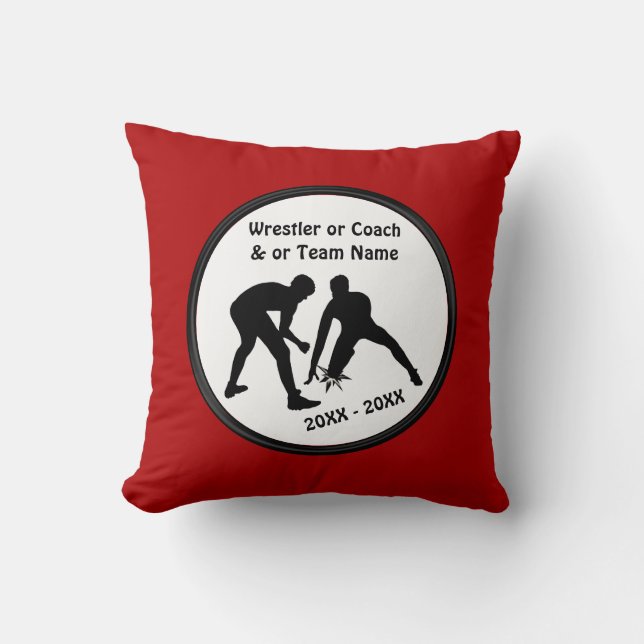 Red Personalisierte Wrestling Geschenke für Senior Kissen (Vorderseite)