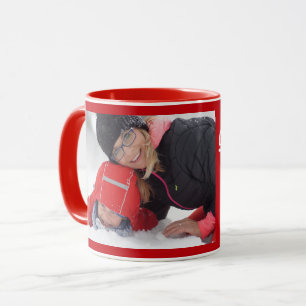 Red Personalize Foto Template Geschenk Kaffee Tass Tasse