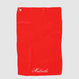 Red Personalized Golf Towel with Custom Name Golfhandtuch